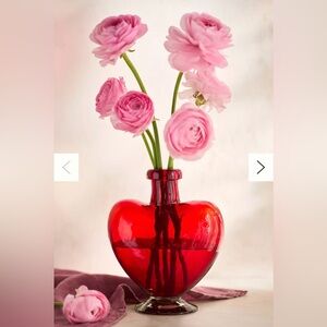 Anthropologie Recycled Glass Heart Vase